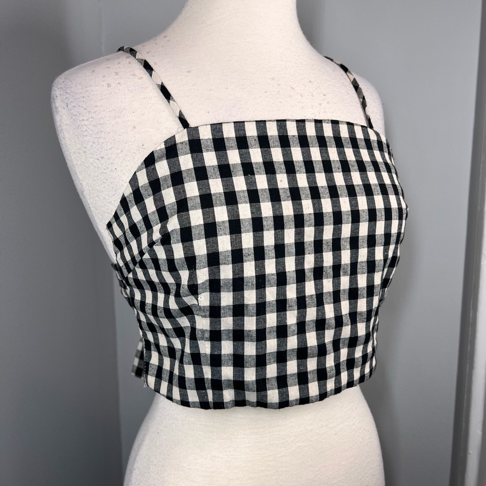 EUC Cry Baby Gingham Cropped Top - Picture 2 of 8